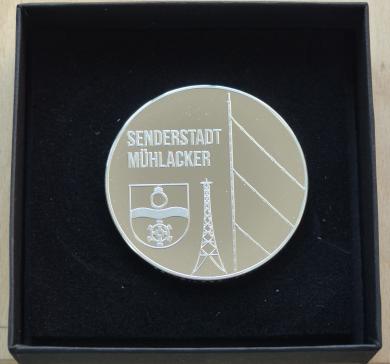 Die neue Senderstadt-Ehrungsmedaille der Stadt Mühlacker